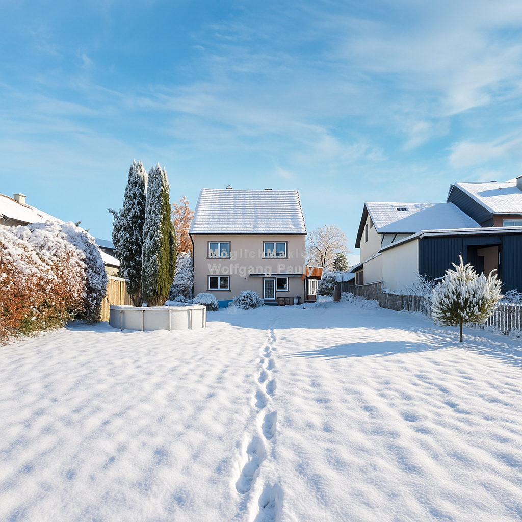 Rückfront bei Schnee